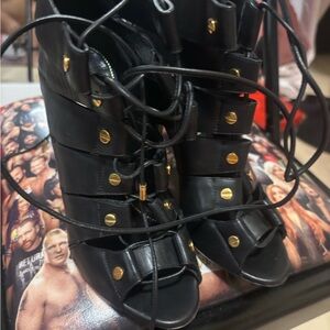 Tom Ford Black Lace Up Boots 37 1/2